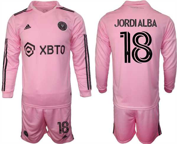 Men's Inter Miami CF #18 Jordialba 2023-24 Pink Home Soccer Jersey Suit,We sell and wholesale Men's Inter Miami CF #18 Jordialba 2023-24 Pink Home Soccer Jersey Suit on line form chian!